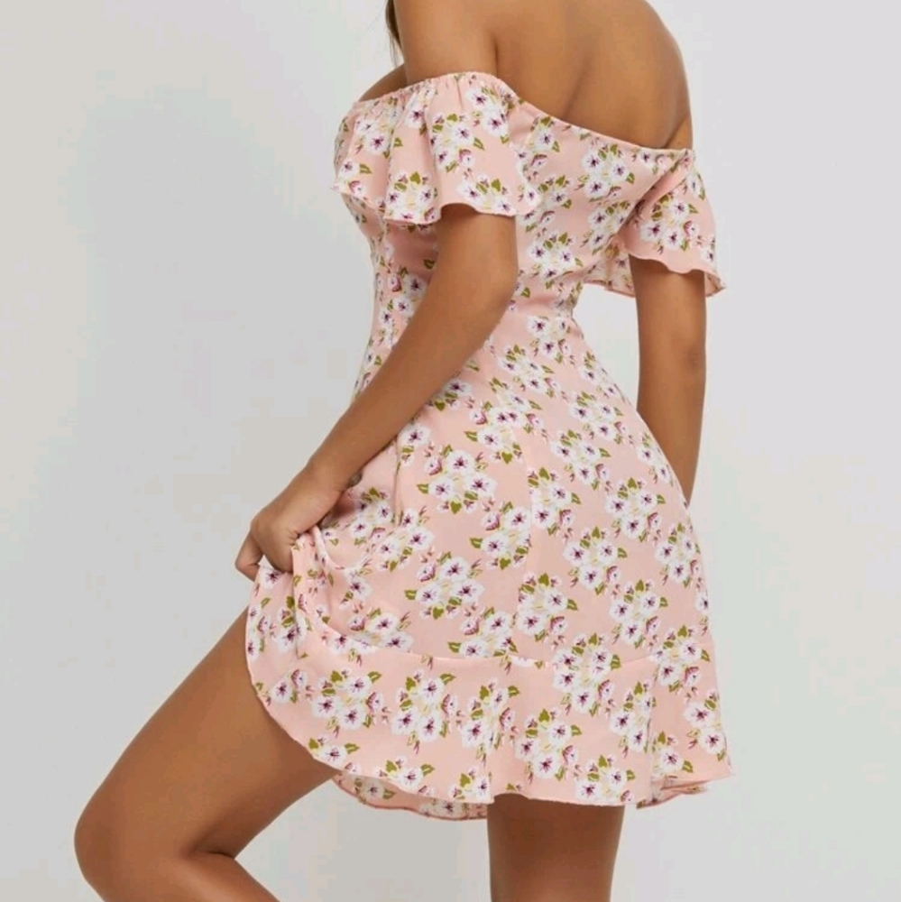 Off the shoulder floral dress